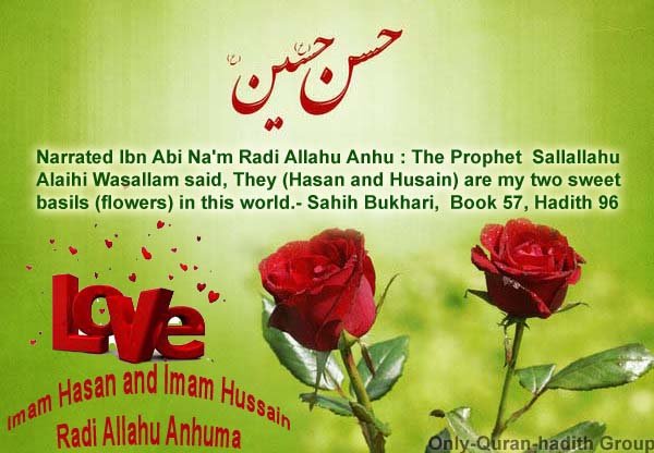 Hadith: Hasan aur Hussain (Radi Allahu Anhuma )Mere Do khshubudar Phool hain